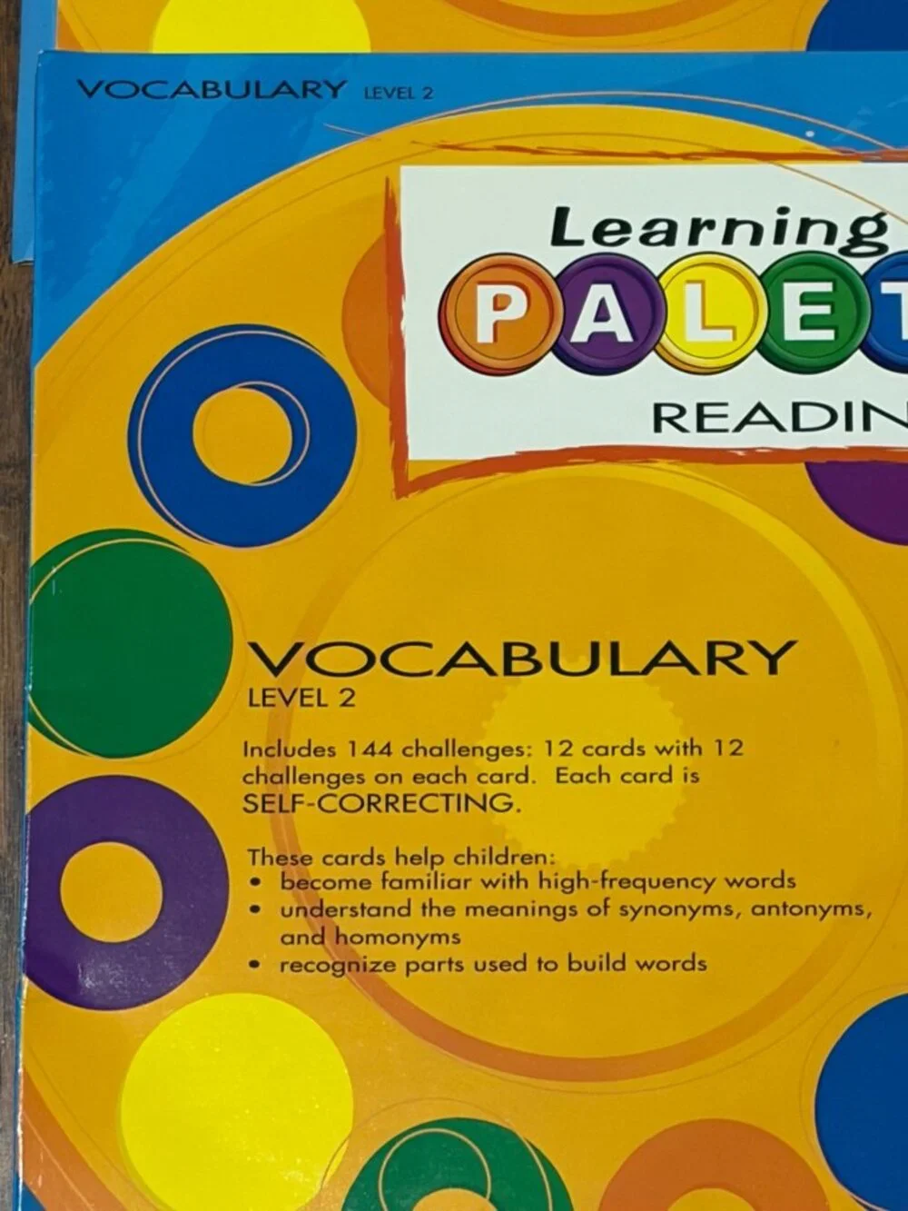READING Level 2- Learning Palette 1 Bases & 3 Card Packs Center Activity Set D